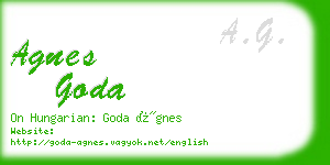 agnes goda business card